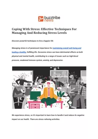 Coping With Stress_ Effective Techniques For Managing And Reducing Stress Levels