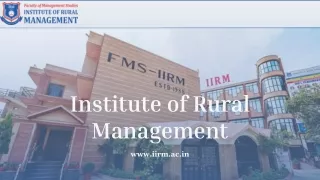 Best Business School In Jaipur | Iirm.ac.in