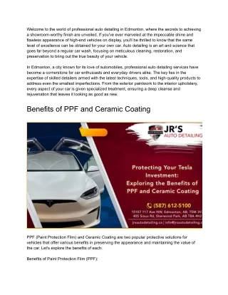 Unveiling the Secrets of Professional Auto Detailing in Edmonton_ Achieving a Showroom-Worthy Finish