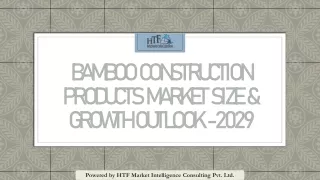 Bamboo Construction Products Market Size & Growth Outlook -2029