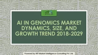 AI in Genomics Market Dynamics, Size, and Growth Trend 2018-2029