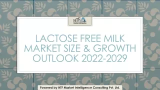 Lactose Free Milk Market Size & Growth Outlook 2022-2029