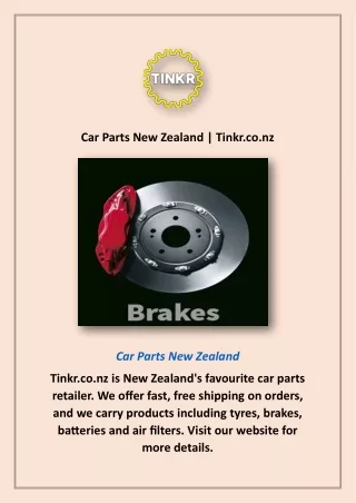 Car Parts New Zealand | Tinkr.co.nz