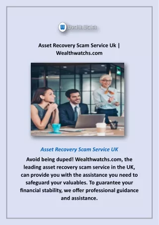 Asset Recovery Scam Service Uk | Wealthwatchs.com