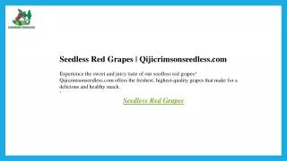 Seedless Red Grapes  Qijicrimsonseedless.com