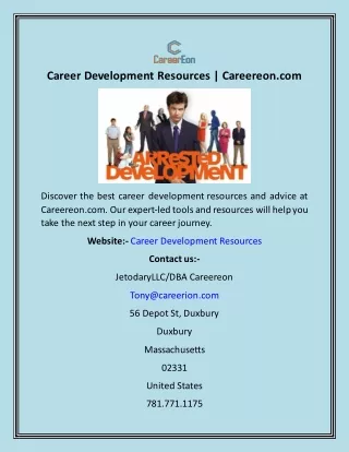 Career Development Resources  Careereon