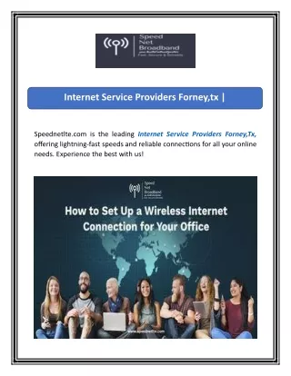 Internet Service Providers Forney,tx | Speednetlte.com