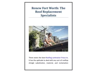 Renew Fort Worth The Roof Replacement Specialists