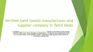 Verified hand towels manufacturer and supplier company in Tamil Nadu