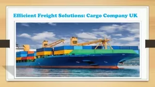 Efficient Freight Solutions Cargo Company UK