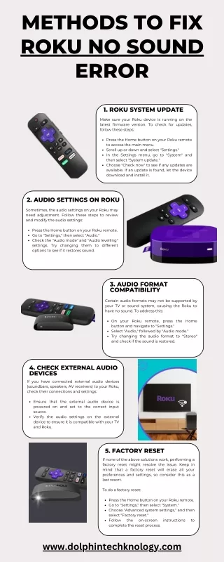 Methods to Fix Roku no Sound error