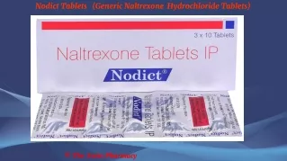 Nodict Tablets (Generic Naltrexone  Hydrochloride Tablets)