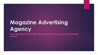 Magazine Advertising Agency