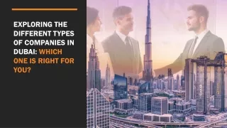 Exploring the Different Types of Companies in Dubai