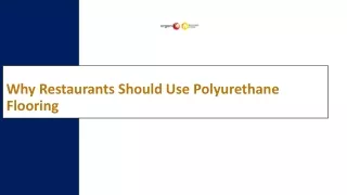 Why Restaurants Should Use Polyurethane Flooring