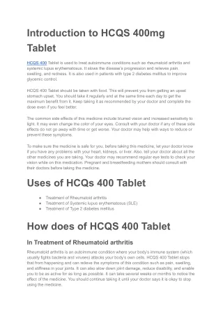 HCQS 400mg Tablet