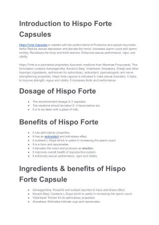 Hispo Forte Capsules