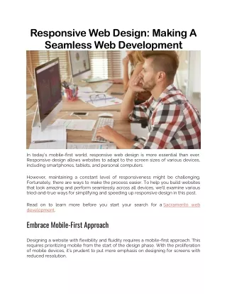 Sacramento web development