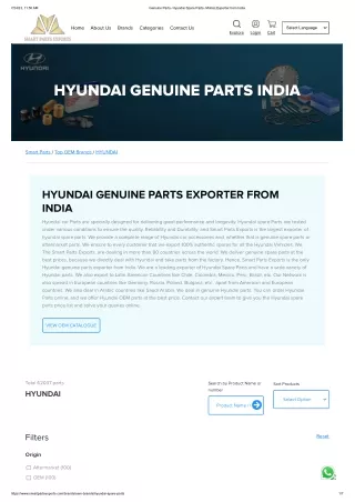 Hyundai Genuine spare parts Exporter from India