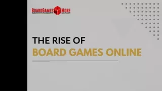The Rise of Board Games Online