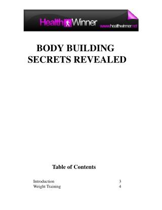 body building secrets