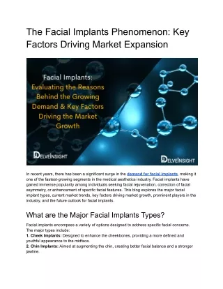 Facial Implants_ Evaluating the Reasons Behind the Growing Demand & Key Factors Driving the Market Growth