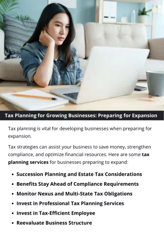 Tax Planning for Growing Businesses: Preparing for Expansion