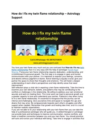 How do I fix my twin flame relationship