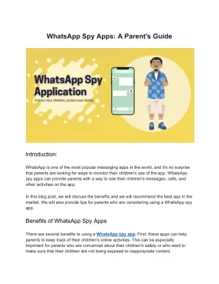 WhatsApp Spy Apps_ A Parent's Guide