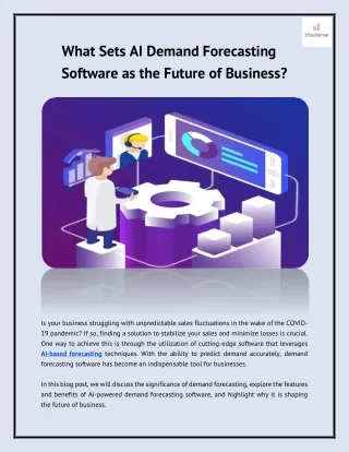 What Sets AI Demand Forecasting Software as the Future of Business?