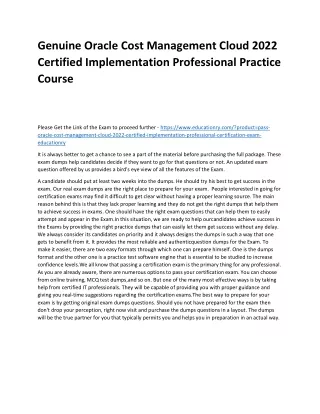 Genuine Oracle Cost Management Cloud 2022 Certified Implementation Professional