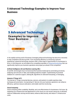 5 Advanced Technology Examples to Boost Your Business