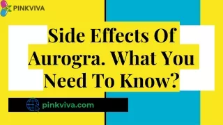 Side Effects Of Aurogra. What You Need To Know?