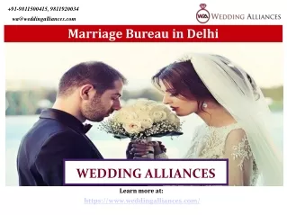 A Leading Marriage Bureau in Delhi