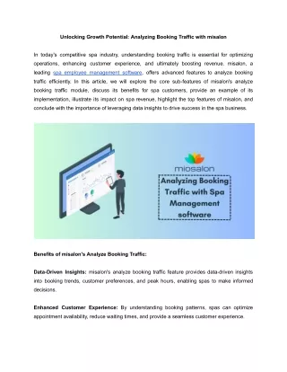 Unlocking Growth Potential_ Analyzing Booking Traffic with MioSalon