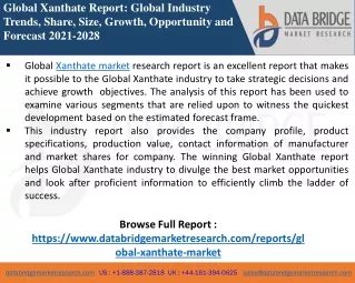 Xanthate - Chemical Material