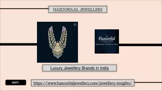 Luxury Jewellery Brands in India