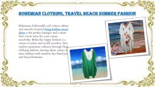 Bohemian Clothing, Travel Beach Summer Fashion