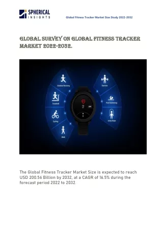 Global Survey on Global Fitness Tracker Market 2022