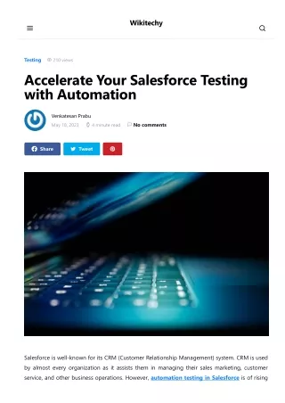 Accelerate Your Salesforce Testing with Automation