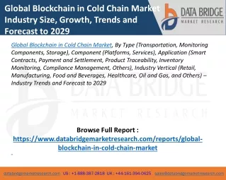 Global Blockchain in Cold Chain Market