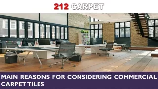 Main Reasons for Considering Commercial Carpet Tiles