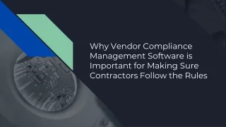 Vendor Compliance Management software