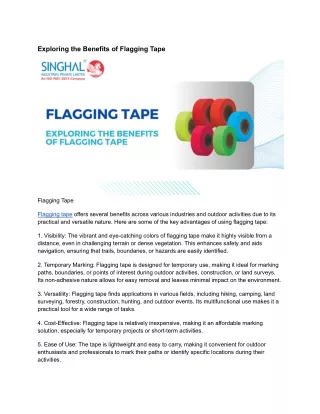 Exploring the Benefits of Flagging Tape