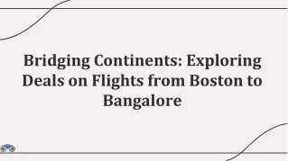 Flight From Boston To Bangalore