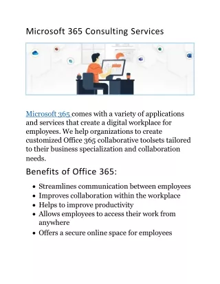 Microsoft 365 Consulting Services