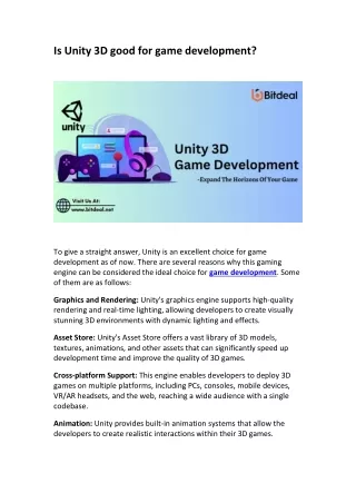 Unity 3D Game Development