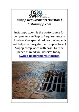 Swppp Requirements Houston Instaswppp