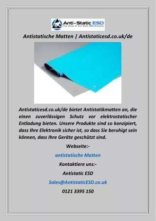 Antistatische Matten  Antistaticesd.co.ukde