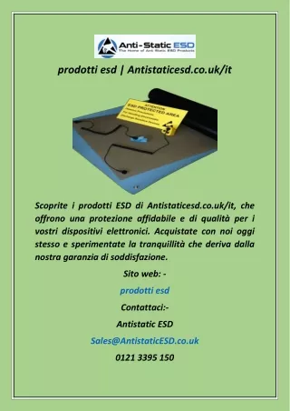 prodotti esd  Antistaticesd.co.ukit